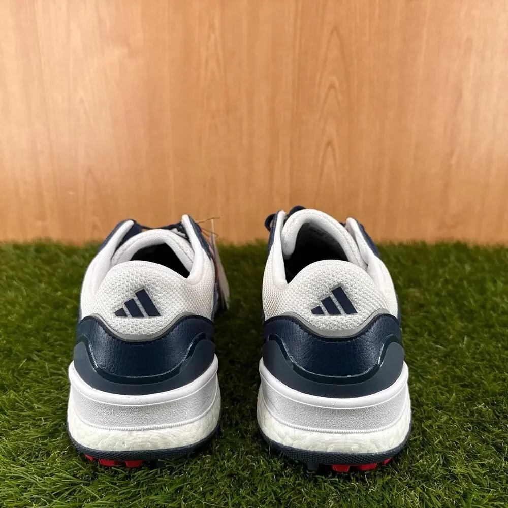adidas SW5540 Spikeless Golf White Pure Ruby Navy Golf Shoes JH6269 Mens Sz 11.5